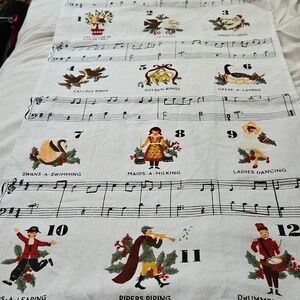 12 Days Of Christmas Cotton Tea Towel By St. Nicholas Square